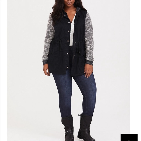 torrid Jackets & Blazers - NWT torrid size 4 marled anorak jacket